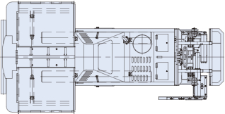 範多機械 アスファルトフィニッシャー（クローラー式） F14C 俯瞰