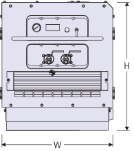 北越工業 エンジンコンプレッサ（定置式） PDS100SC-5B2 全高 全幅