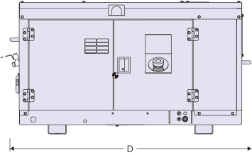 北越工業 エンジンコンプレッサ（定置式） PDS100SC-5B2 全長